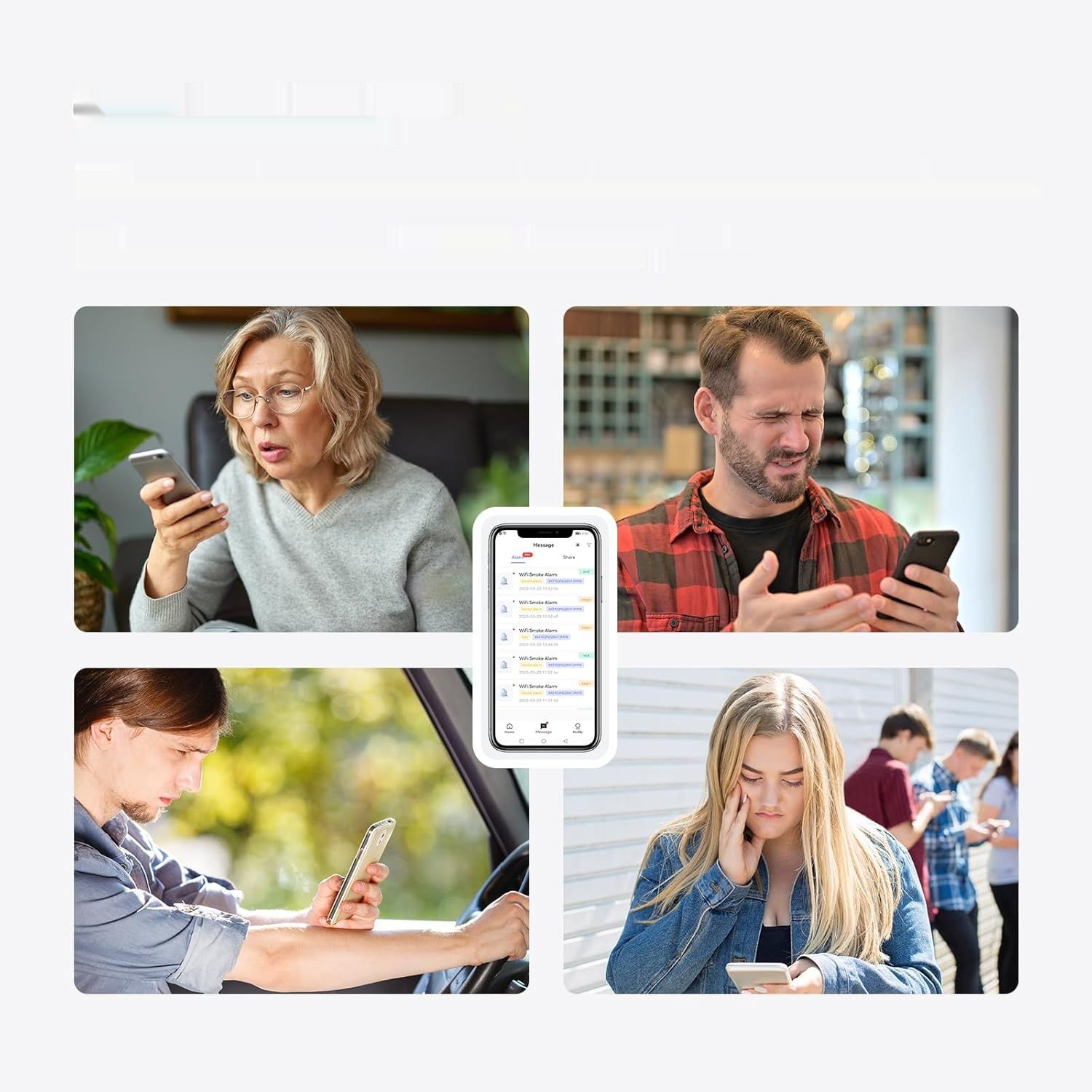 WLAN Czujnik Dymu Wisualarm Home Security TÜV EN 14604 (Zestaw 1 szt.)