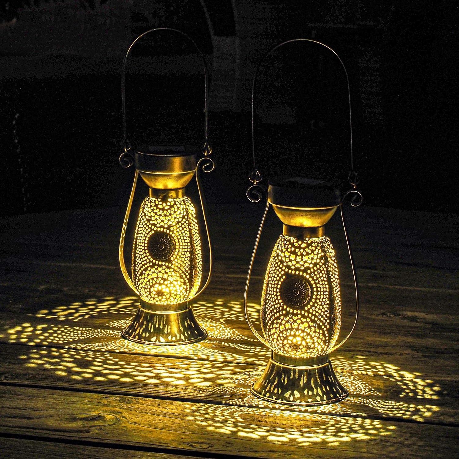 Gadgy Latarnia solarna orientalna | 2 sztuki | Lampa LED IP65 Metal