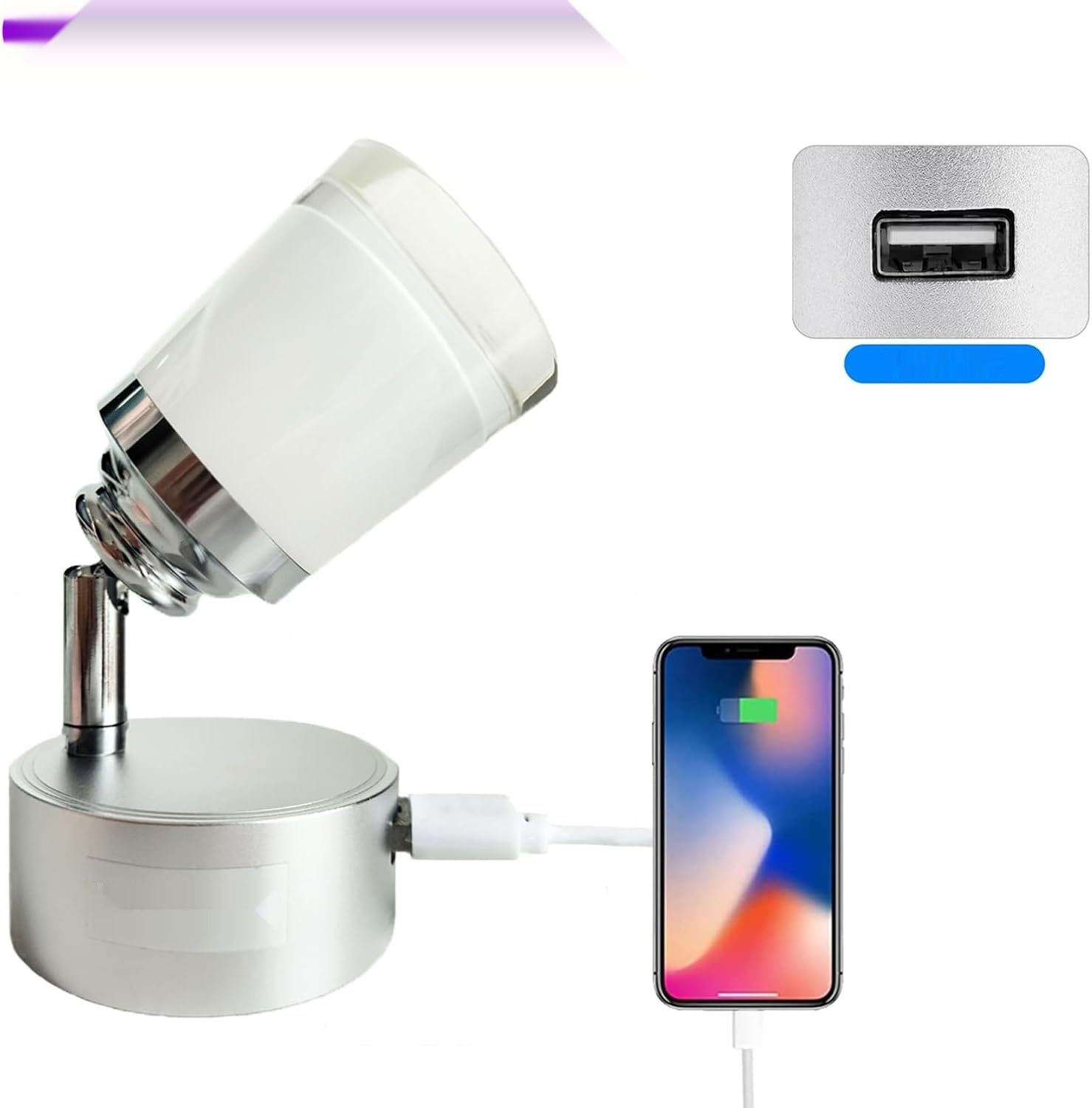 Intckwan 12V LED lampa do kampera, USB, dotykowy ściemniacz, DC12-24V.