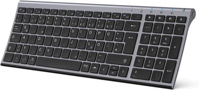 iClever Klawiatura Bluetooth, 3 Kanały, Ładowalna, Windows/Chrome/Mac