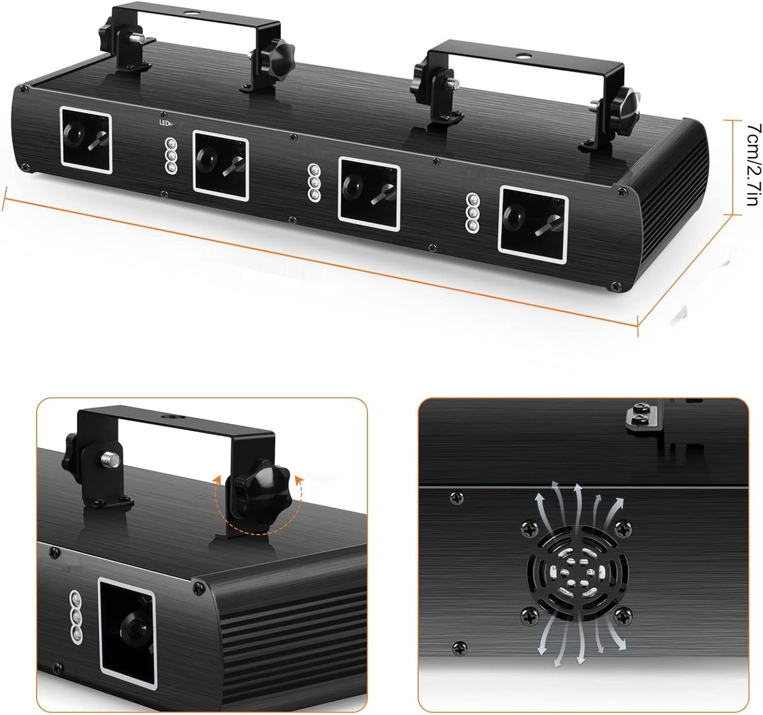 UKing DiscoLicht 30 W RGB Stroboskop Oświetlenie Dyskotekowe DMX