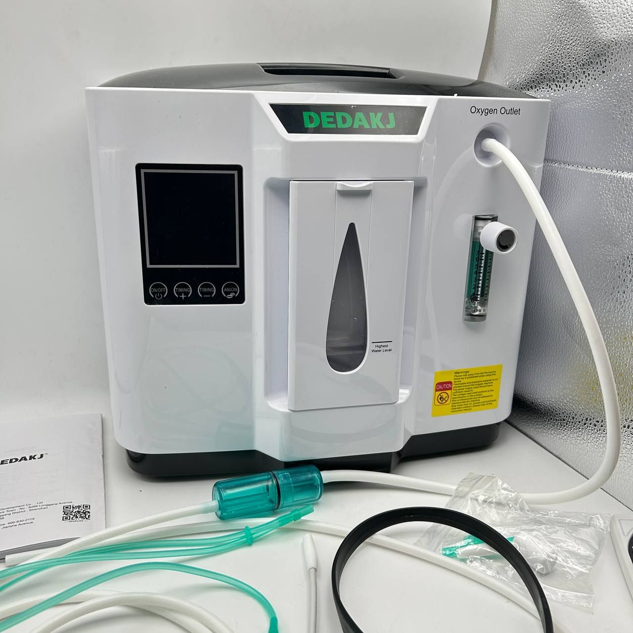 DEDAKJ Koncentrator Tlenu DE-1A, 1-7 L/min, 30%-90%, Pilot