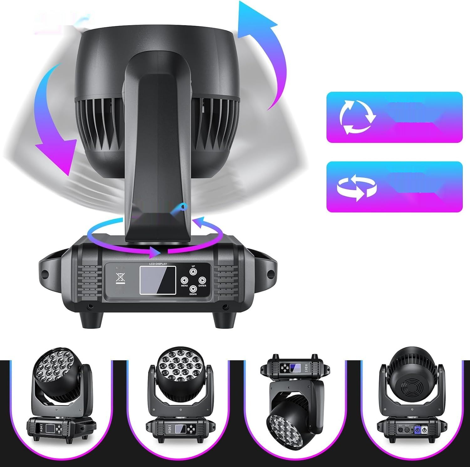 19 x 15W Lyra LED RGBW DMX Beam Wash Efekty Świetlne DJ DMX Sceniczne