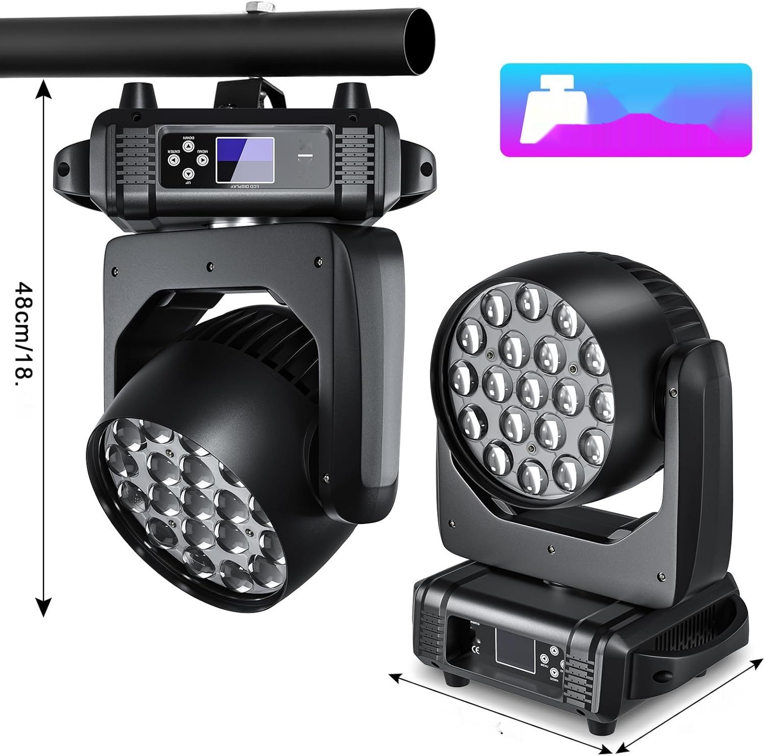 19 x 15W Lyra LED RGBW DMX Beam Wash Efekty Świetlne DJ DMX Sceniczne