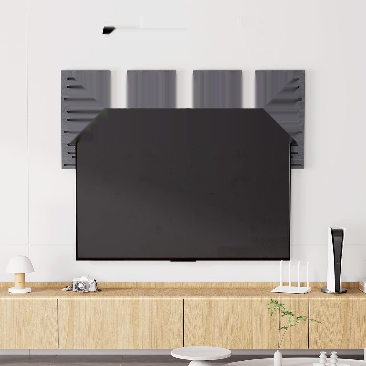 TONOR Panele akustyczne 60x30x4,7 cm, zestaw 4 szt., czarne.