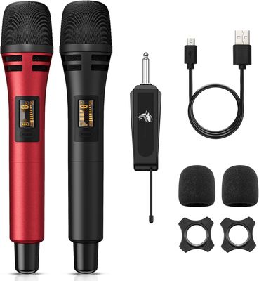 TONOR TW320 Bezprzewodowy Mikrofon Karaoke UHF z ładowanym odbiornikiem.