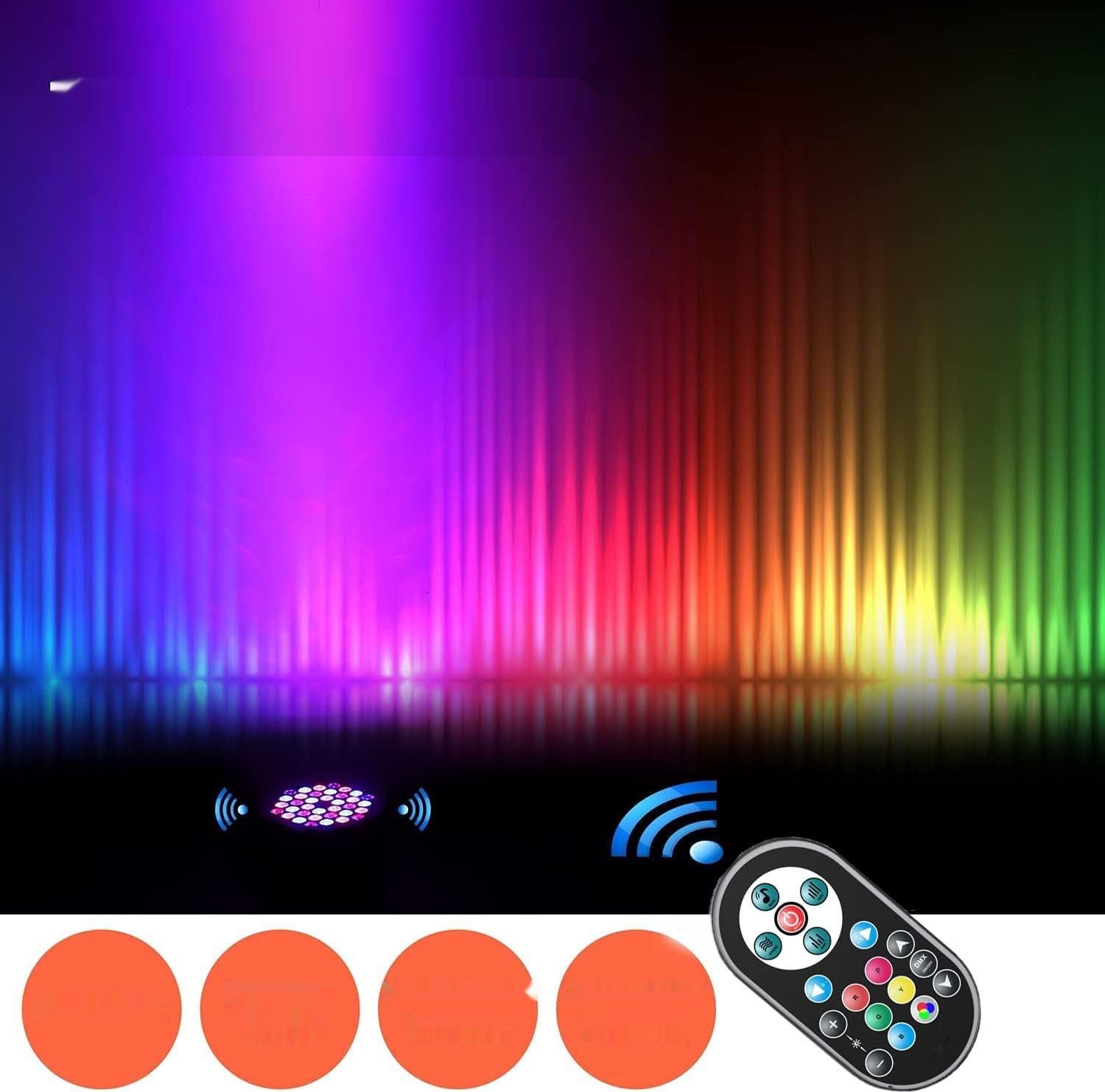 HOLDLAMP 4 x 36 LED reflektor Par, RGB, pilot, DMX512, na imprezy.