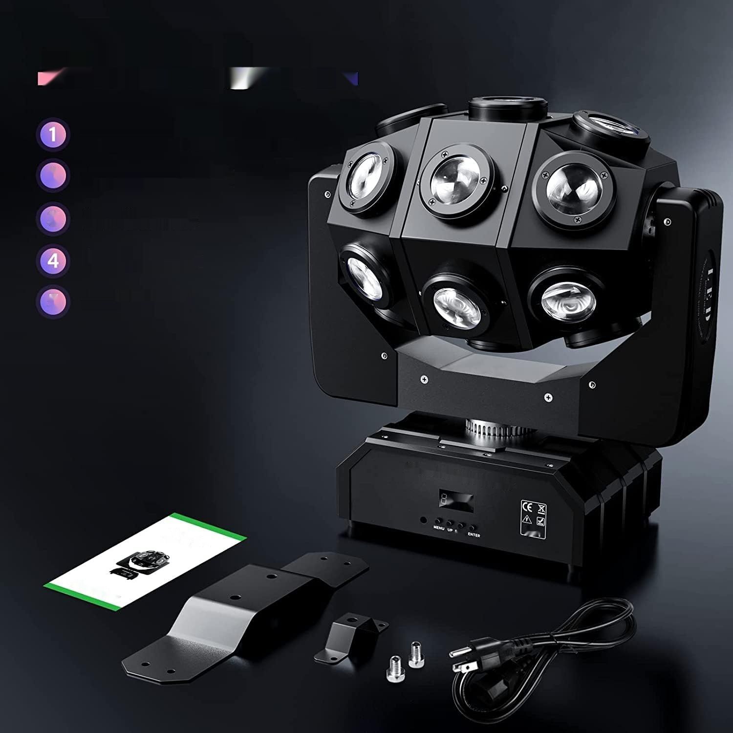 Moving Head 180 W LED Disco Light to wszechstronne oświetlenie RGBW.