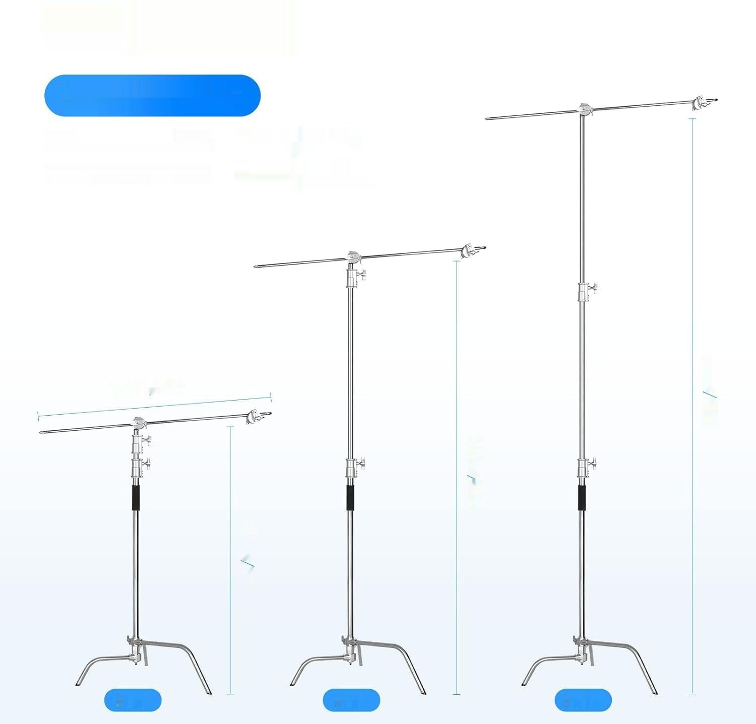 EMART C Stojak z Ramieniem Boom, 300 cm, Statyw Oświetleniowy.