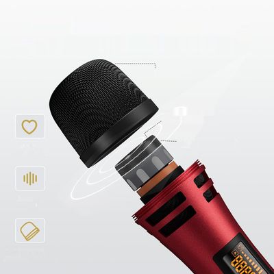 TONOR TW350 Bezprzewodowe Mikrofony do karaoke, wesela, czarno-czerwony