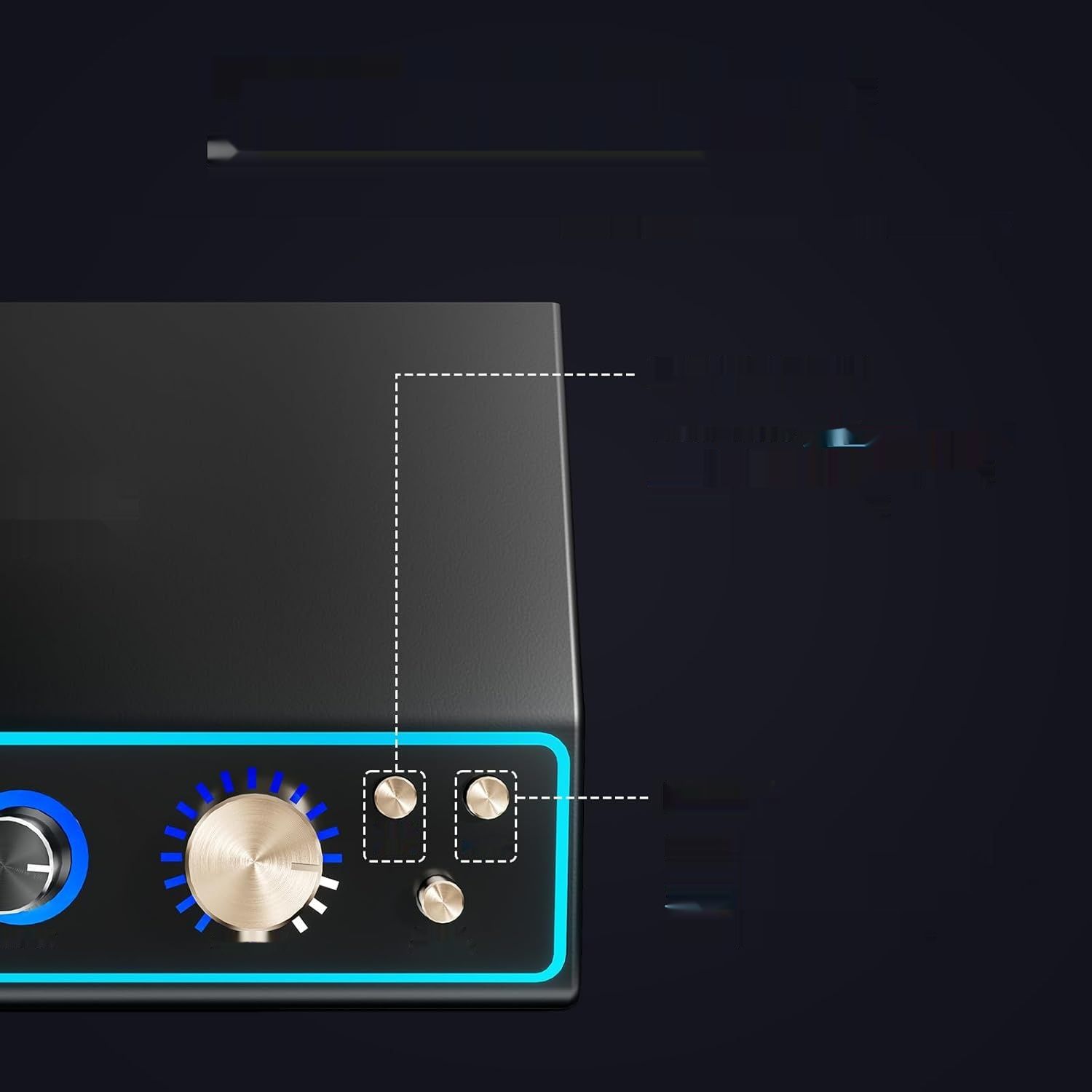 TONOR Interfejs audio TX510, 2-kanałowy mikser XLR z RGB, Czarny