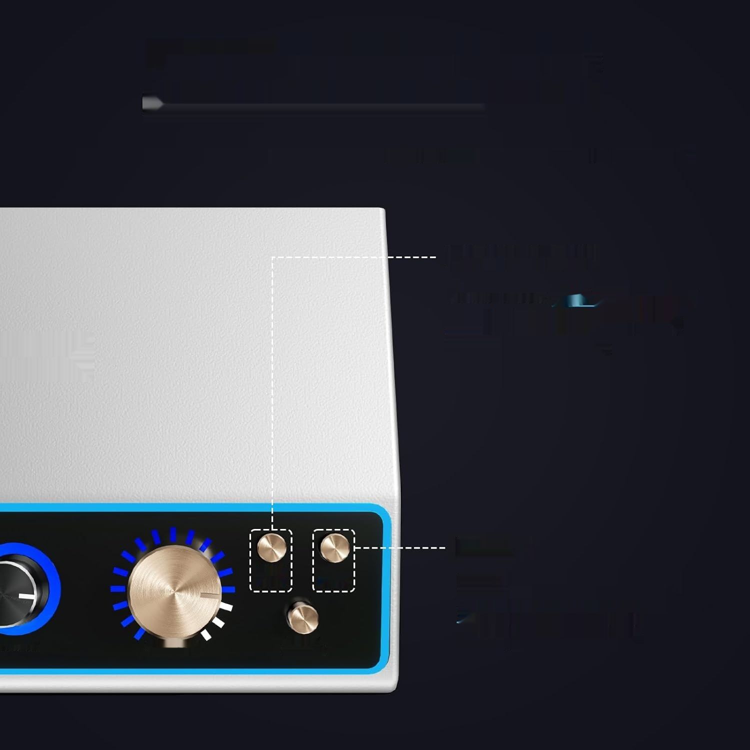 TONOR TX510 Biały: 2-kanałowy mikser audio XLR z RGB, podcasty.