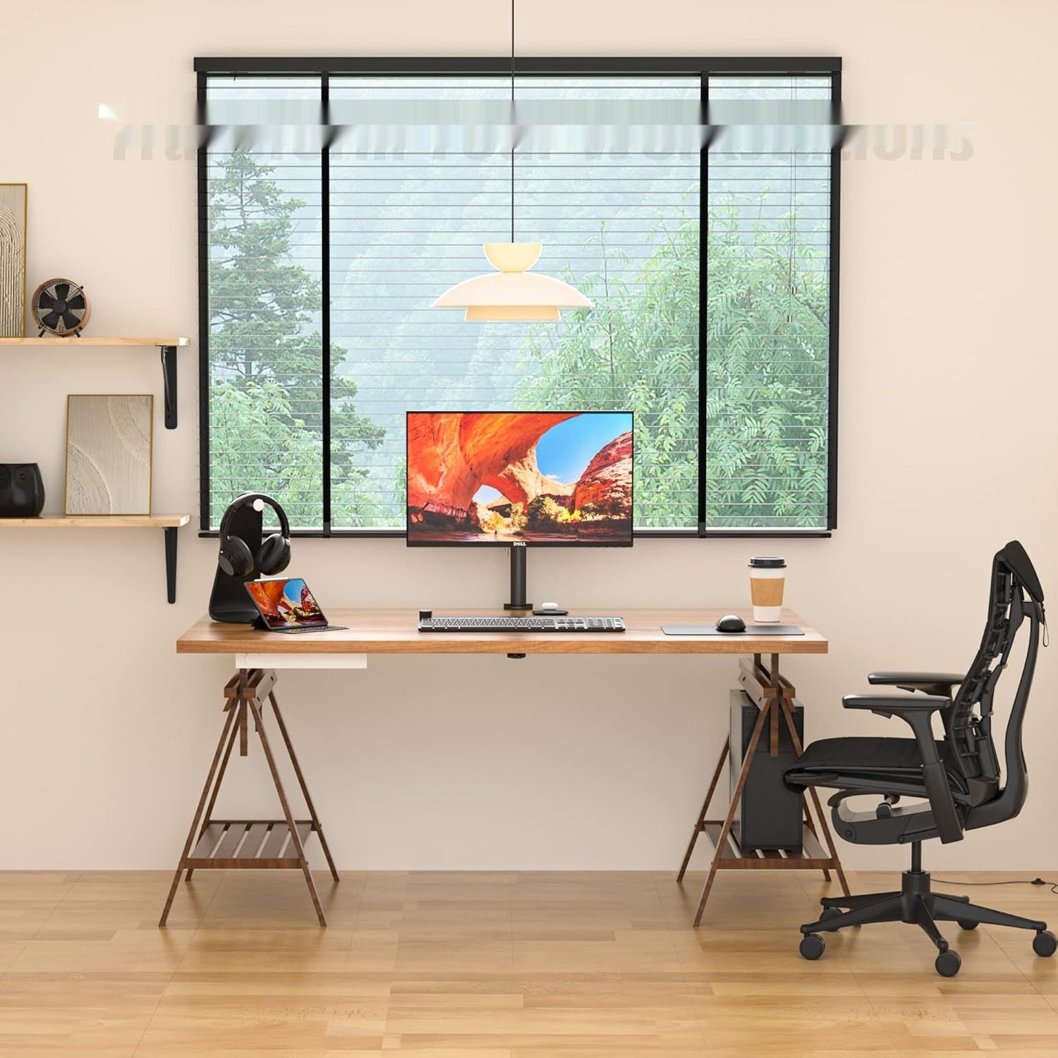 Potrójny uchwyt na biurko do monitora LCD LED 13”-32”.