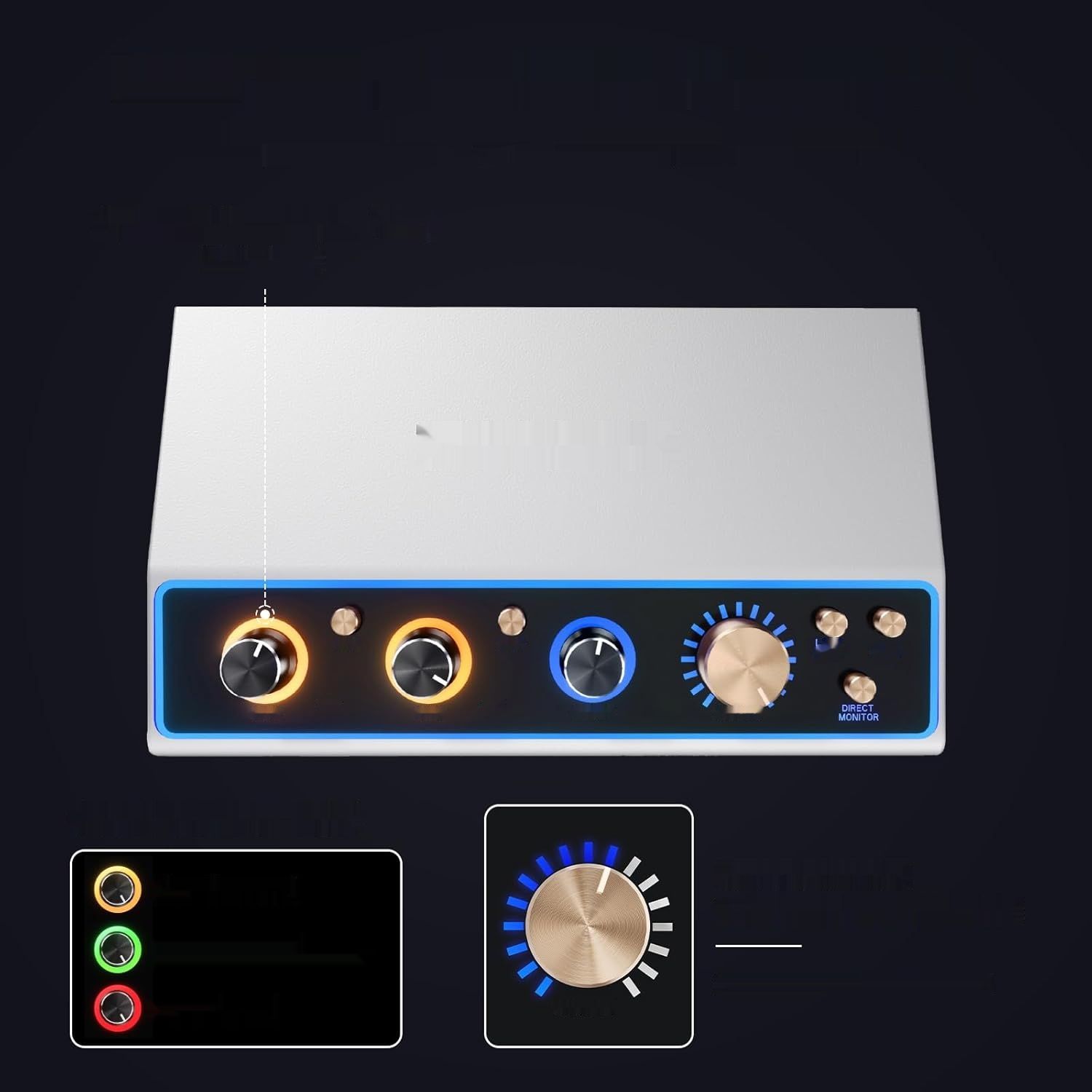 TONOR TX510 Biały: 2-kanałowy mikser audio XLR z RGB, podcasty.