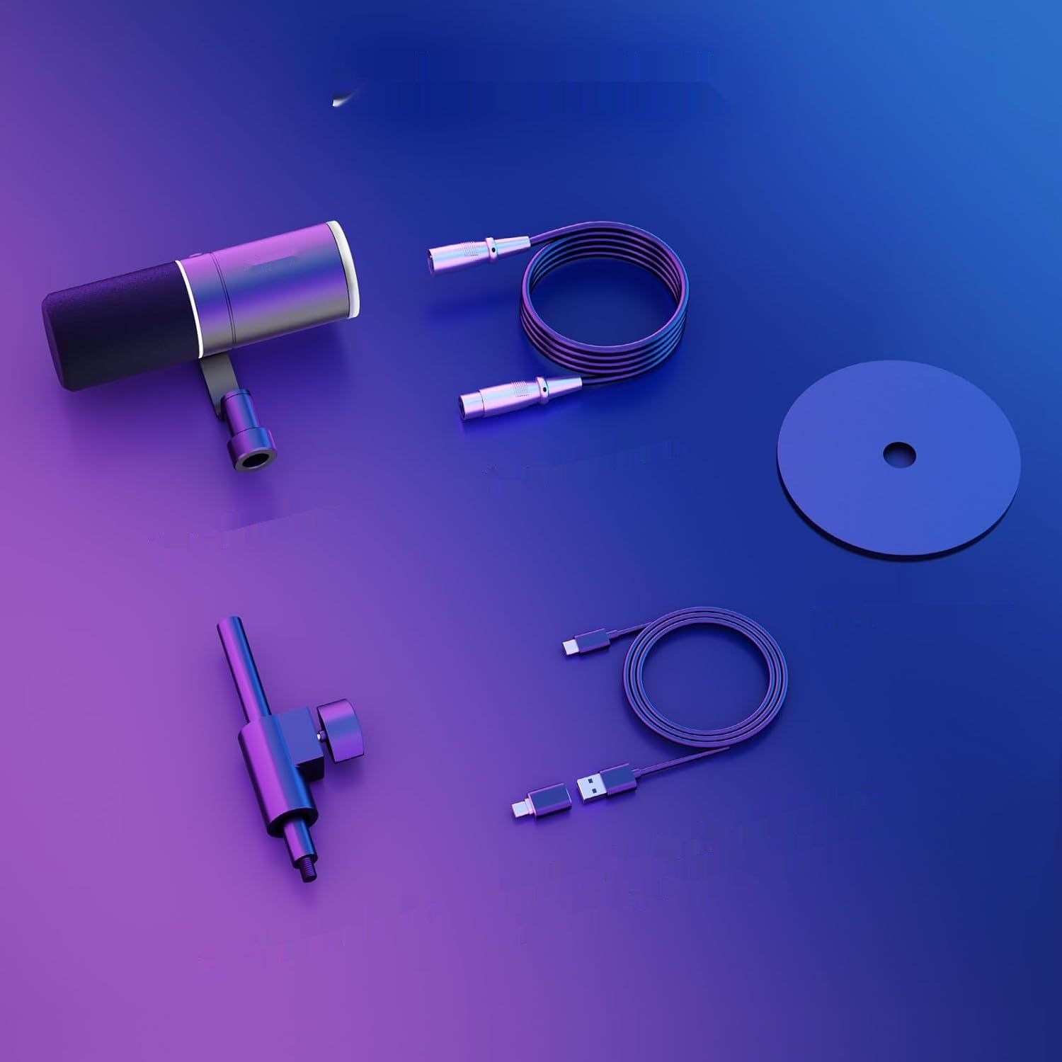 TONOR Mikrofon TD520S XLR/USB z podstawką, RGB dla PS4/5, Mac, Android