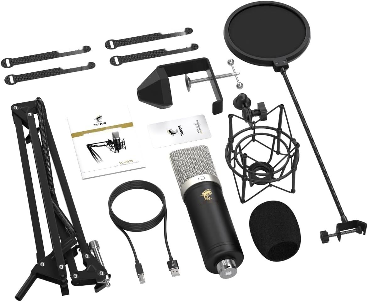 Tonor USB mikrofon TC-2030, idealny do streamingu i podcastów.
