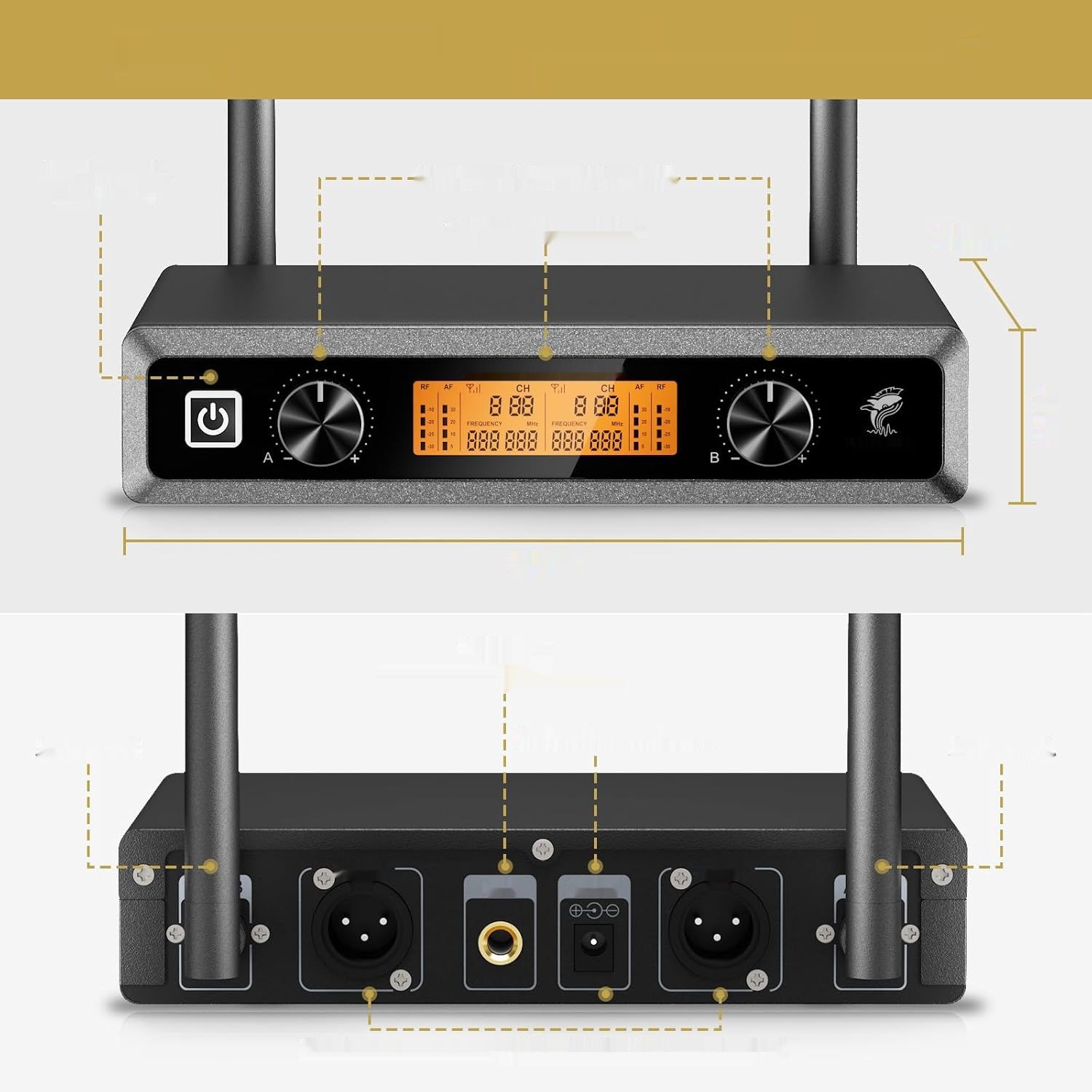 Mikrofony bezprzewodowe TONOR UHF UHF, zasięg 60M, idealne na imprezy.