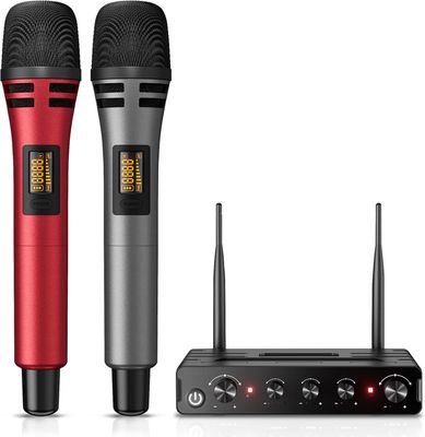 TONOR mikrofony TW350 Czerwony, zestaw karaoke do imprez i konferencji