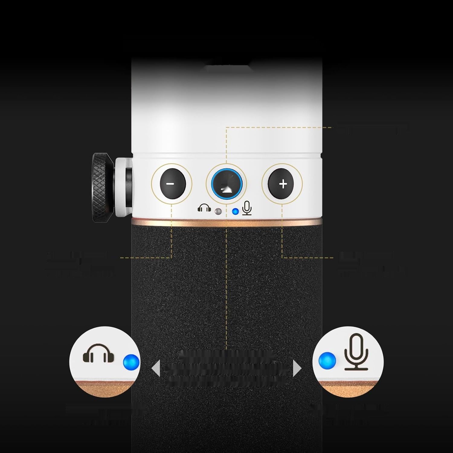 Mikrofon TONOR USB/XLR TD510+ z wysięgnikiem do podcastów i nagrań.