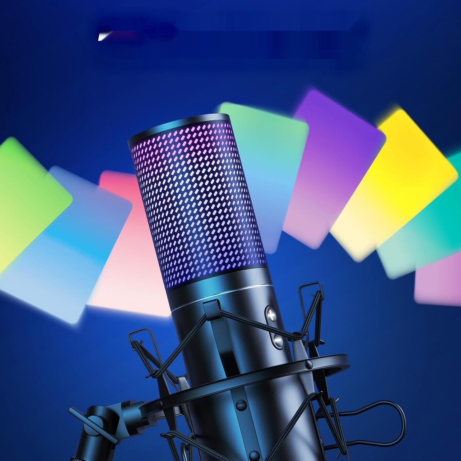 TONOR RGB Micro PC Q9S USB Mikrofon Kondensator do Streamingu i Podcastów.