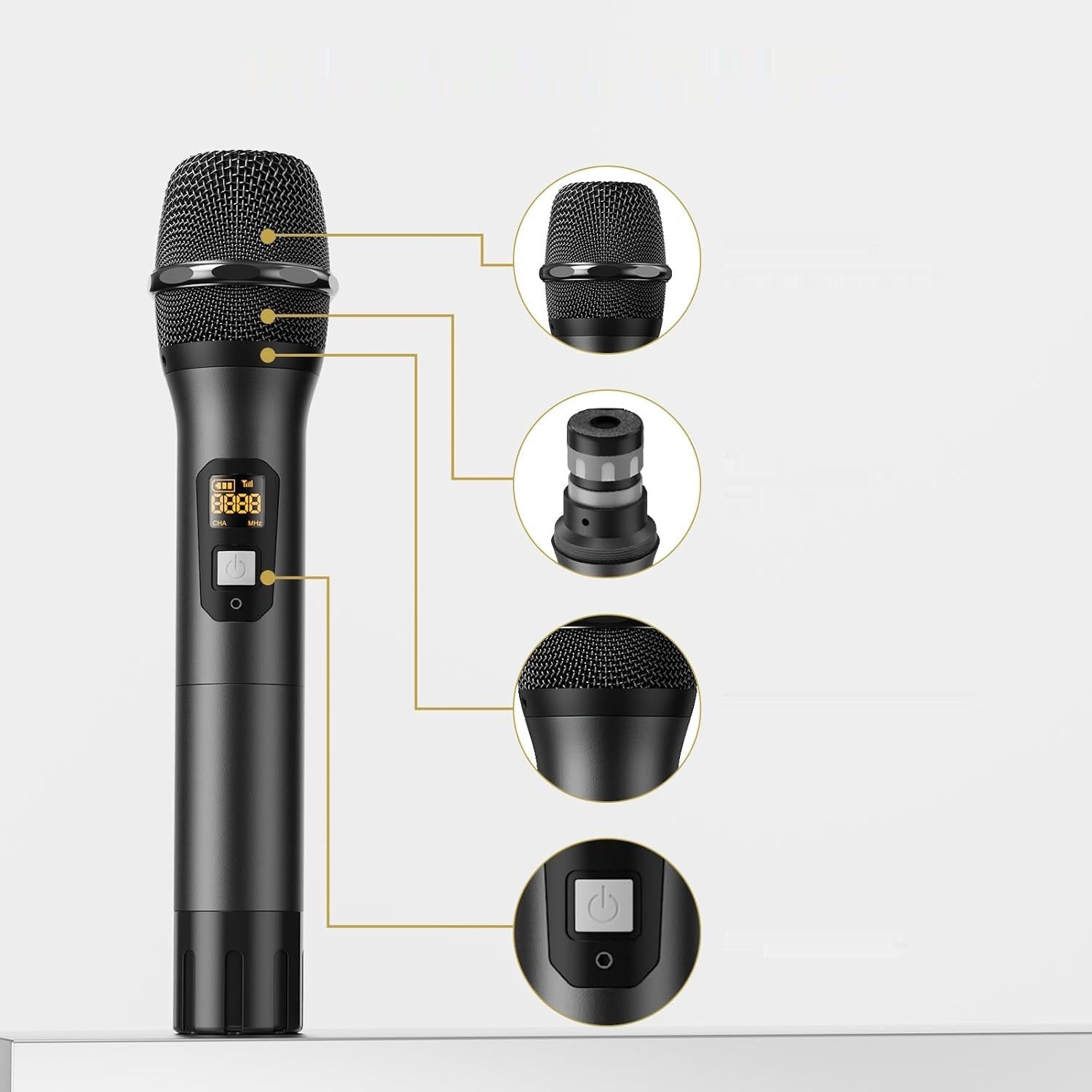 Mikrofon TONOR TW820 UHF Profesjonalny Bezprzewodowy System Podwójny KTV