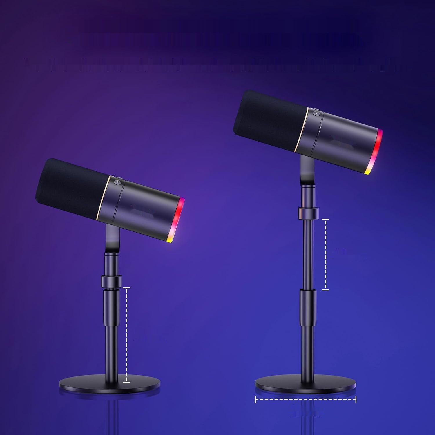 TONOR Mikrofon TD520S XLR/USB z podstawką, RGB dla PS4/5, Mac, Android
