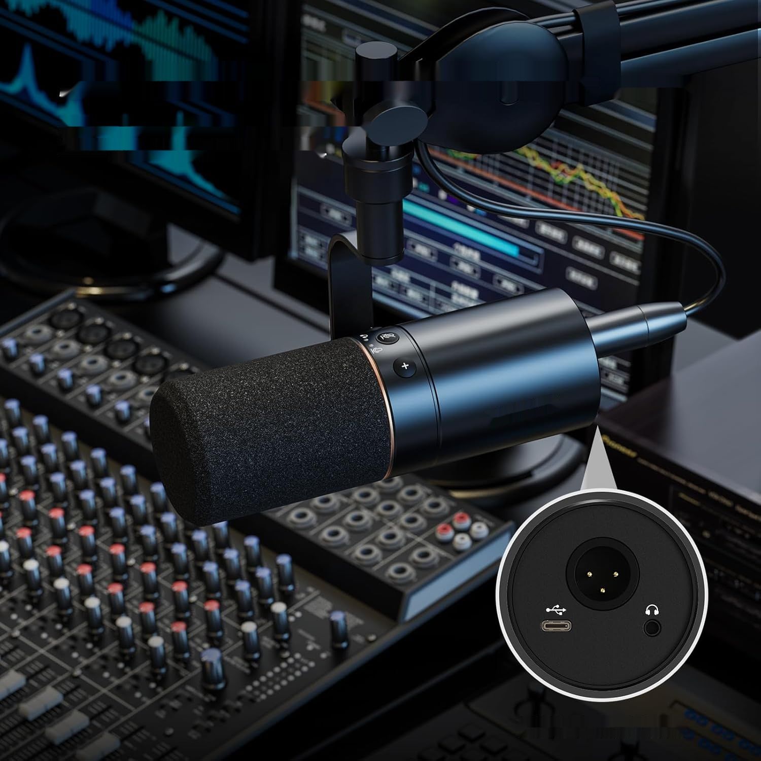 TONOR Mikrofon USB/XLR TD510 24Bit/96kHz; Mute do podcastów, gier, nagrań.