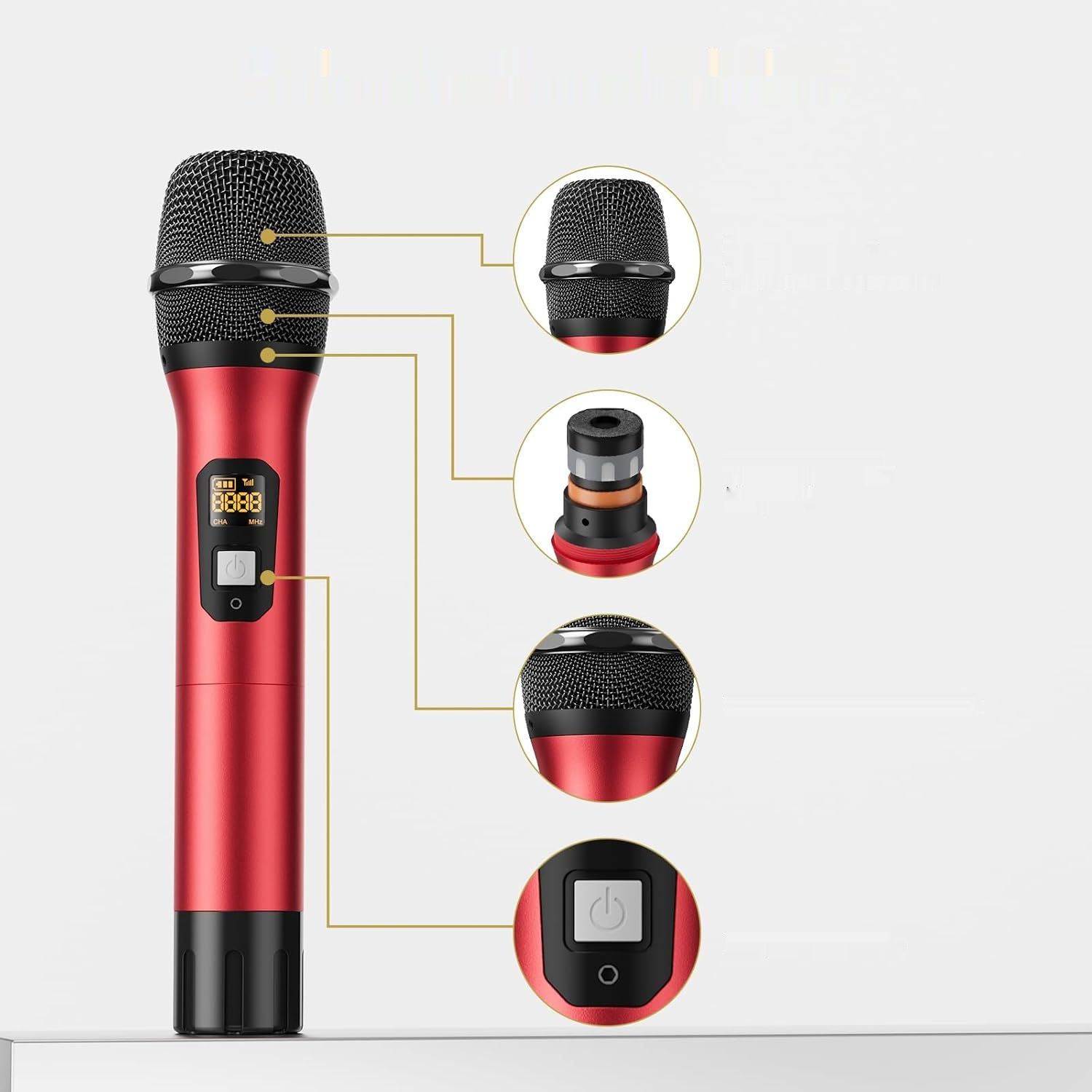 TONOR TW820 UHF Profesjonalny Podwójny Mikrofon Bezprzewodowy, 60 m