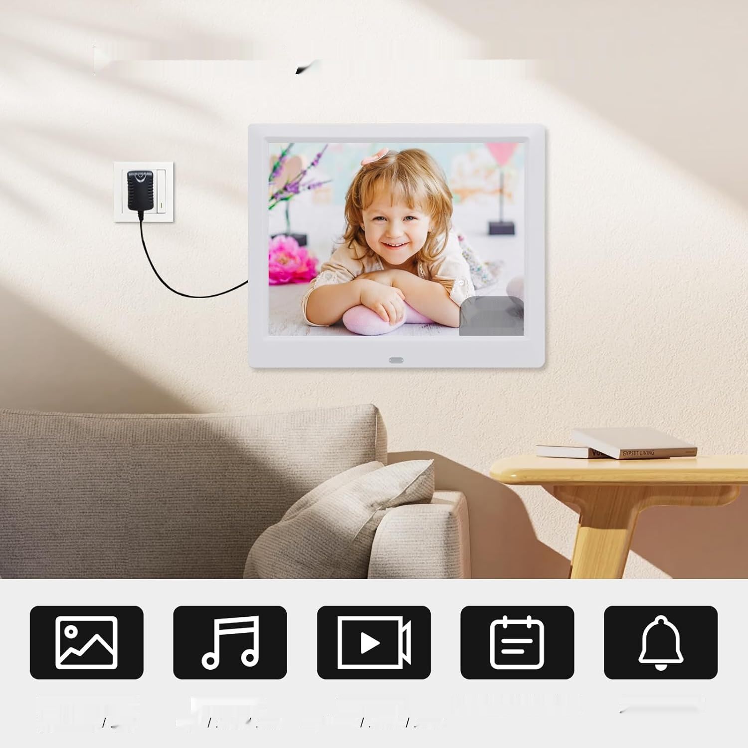 Cyfrowa Ramka na Zdjęcia 9&quot; z Pilotem, Obsługa Dysku USB Karty SD