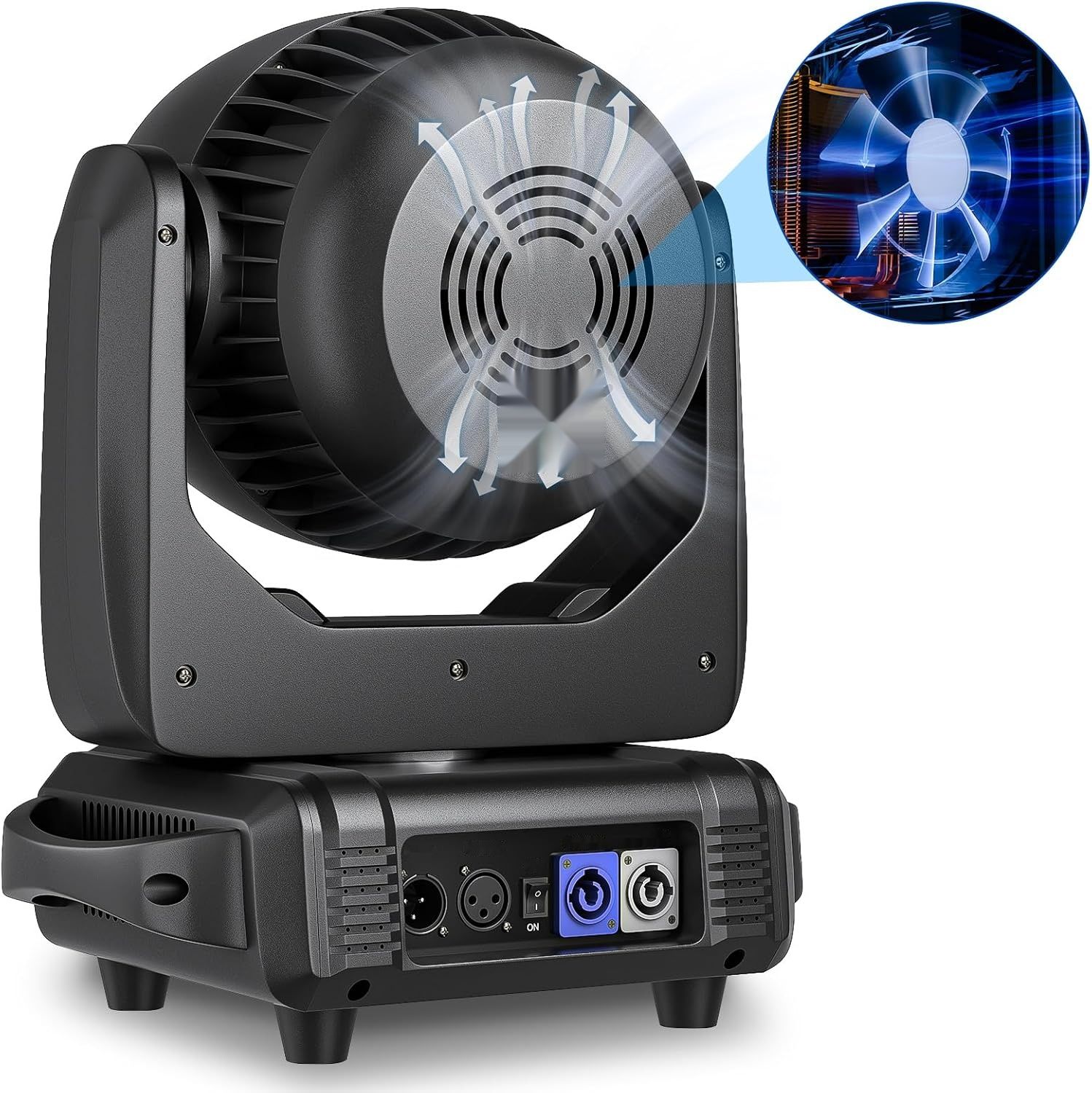 Głowica Ruchoma LED DJ – 19x15W RGBW, DMX, zoom, efekty