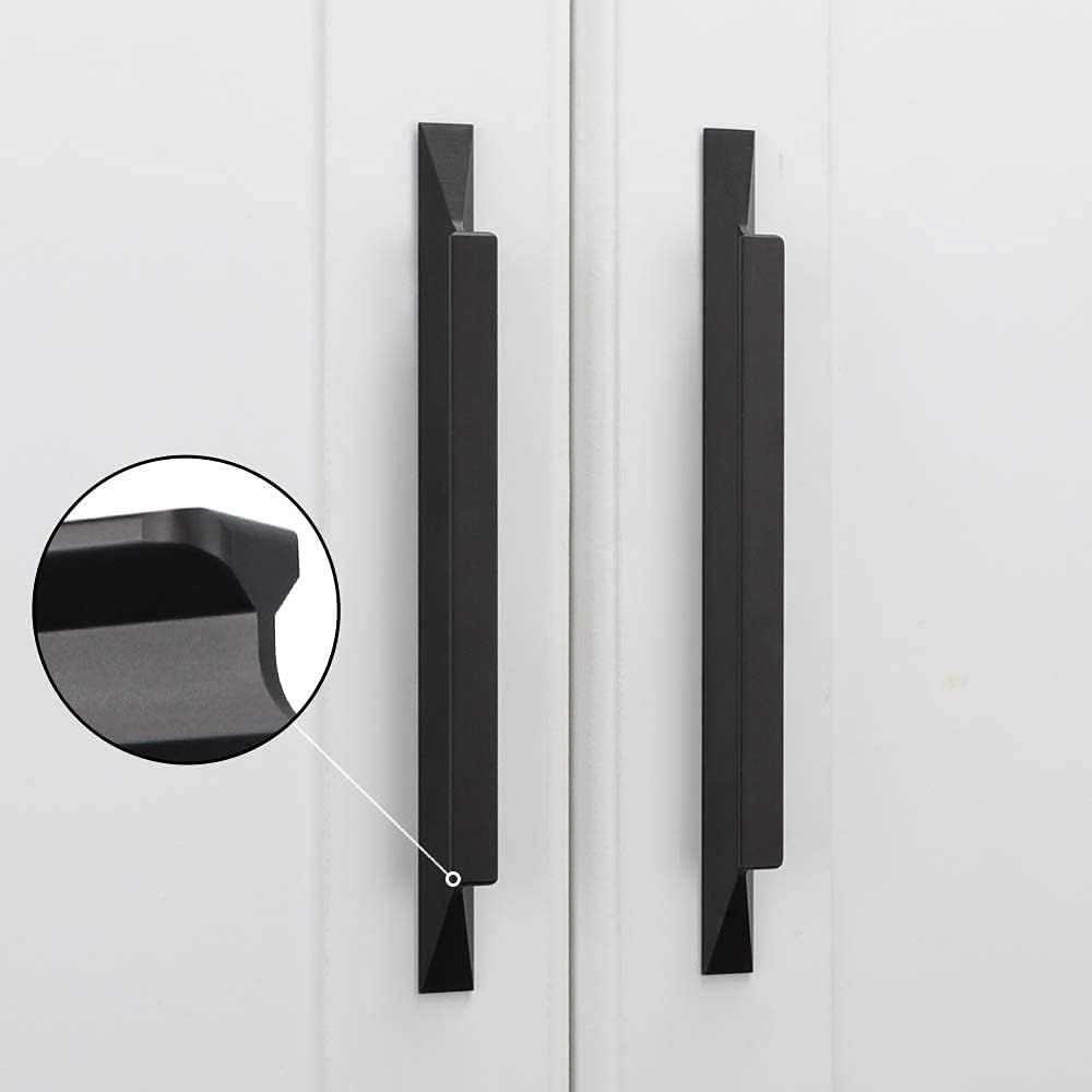 goldenwarm 5 sztuk 160mm uchwyty do szafek ze stali nierdzewnej czarne