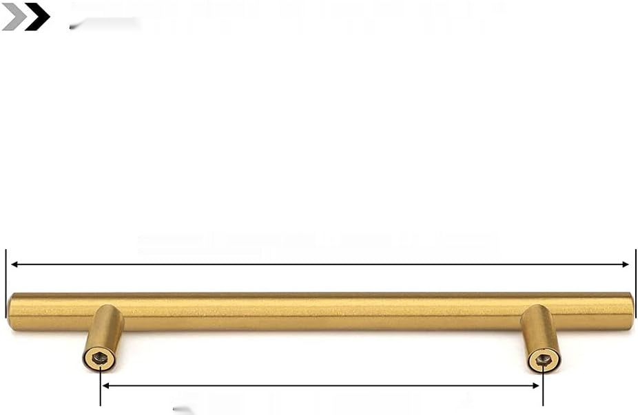 goldenwarm 5 sztuk uchwytów meblowych, złote, LS201GD128, 128 mm, stal nierdzewna