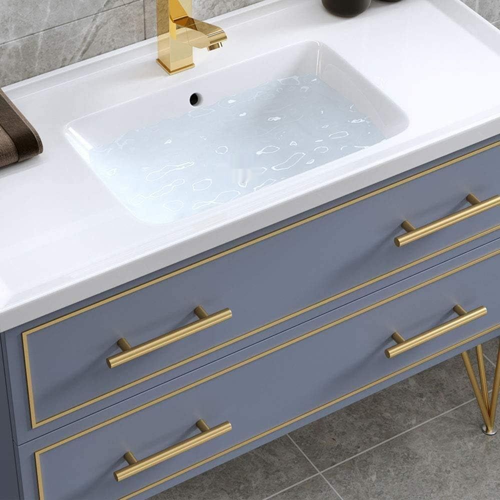 goldenwarm 5 sztuk uchwytów meblowych, złote, LS201GD128, 128 mm, stal nierdzewna