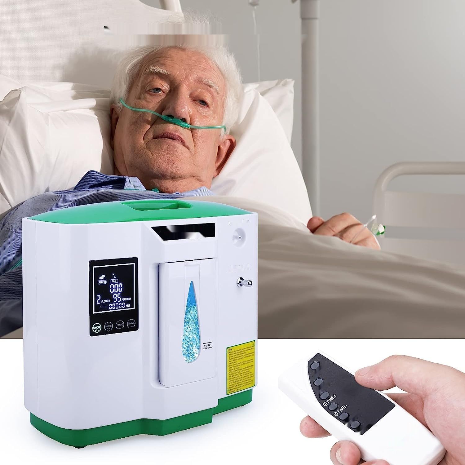 DEDAKJ Koncentrator tlenu DE-2AW, przepływ 2-9 L/min, czystość 30%-90%