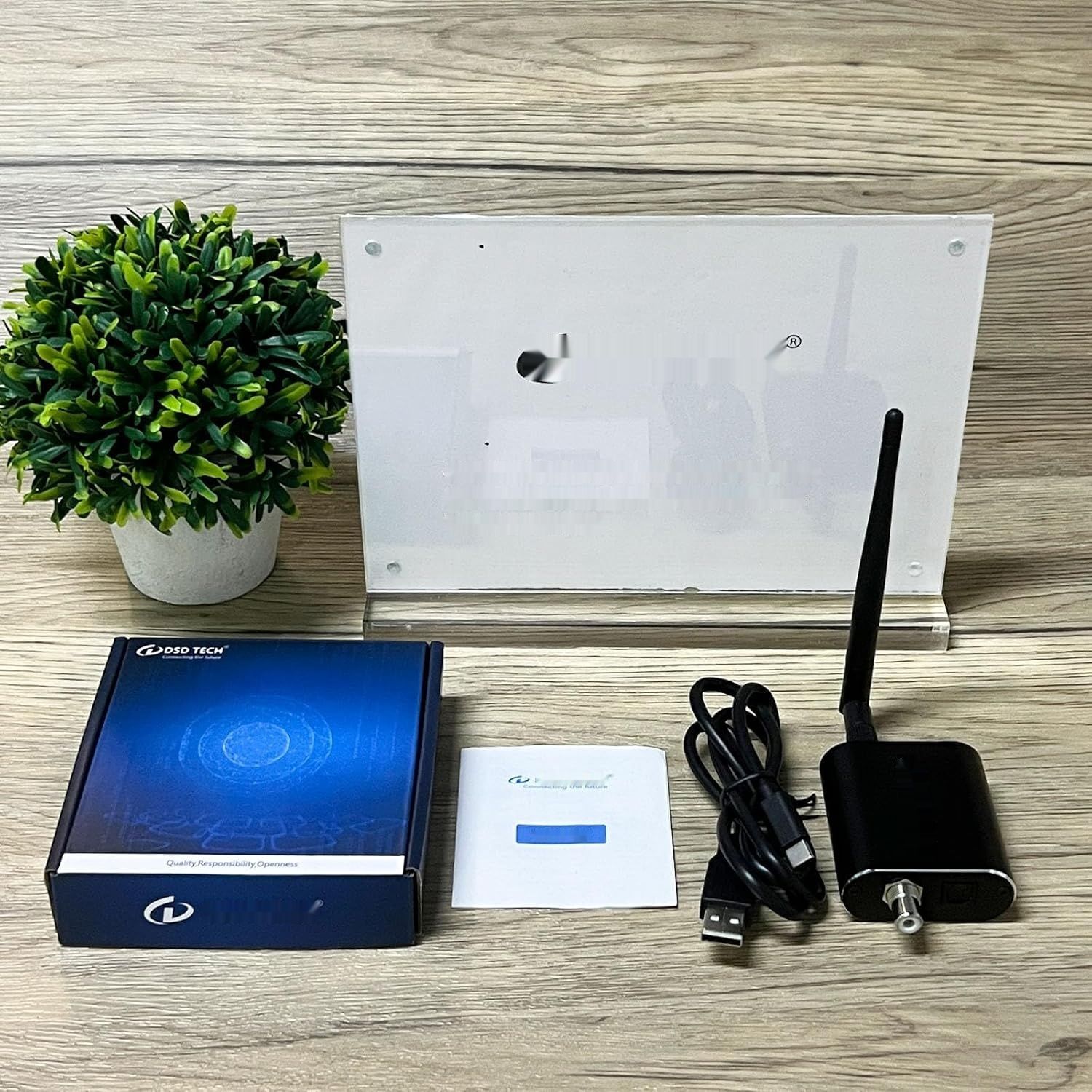 DSD TECH SH-AB10A Adapter Bluetooth 5.1 USB C Coaxial Toslink Spdif