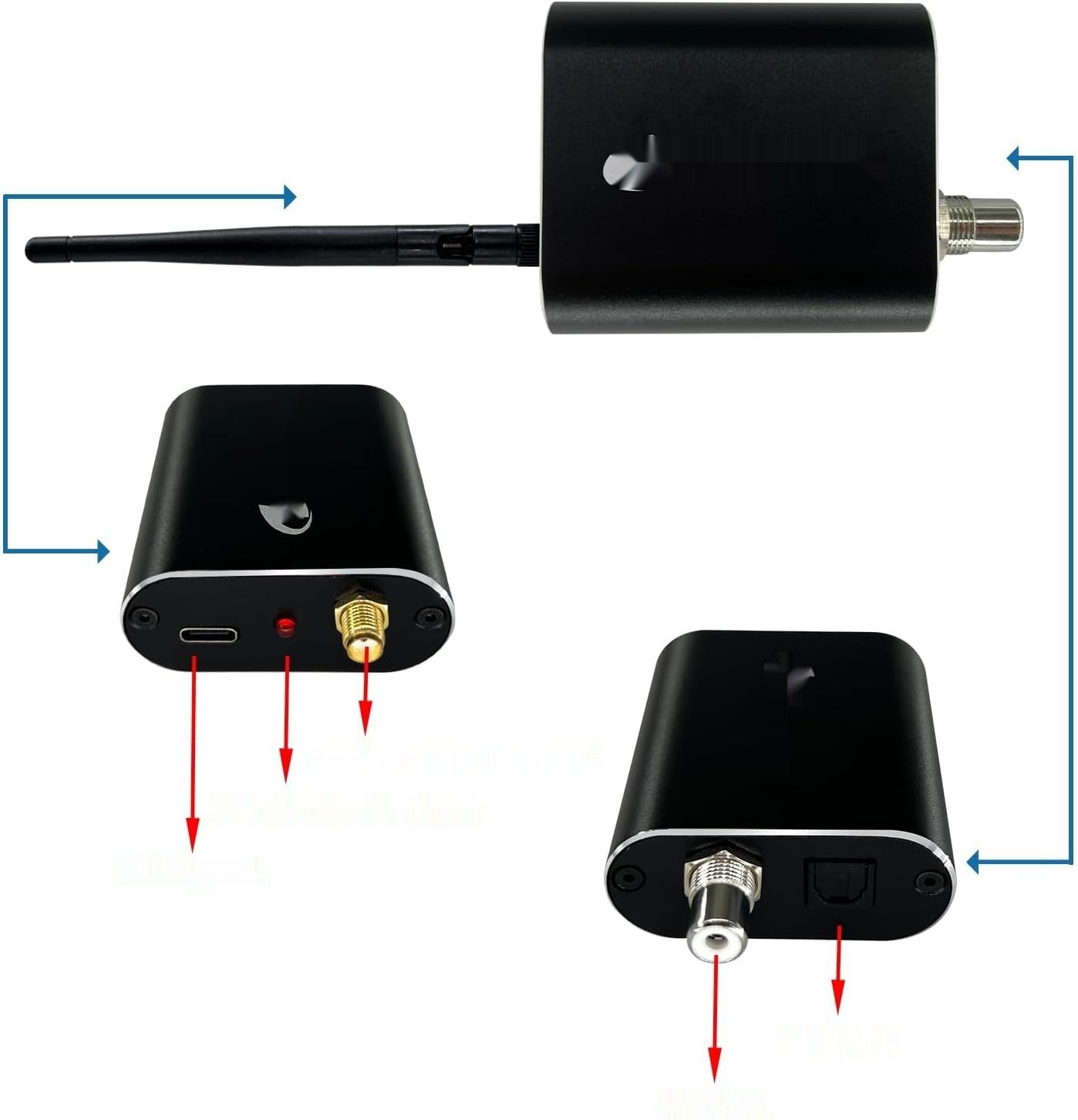 DSD TECH SH-AB10A Adapter Bluetooth 5.1 USB C Coaxial Toslink Spdif