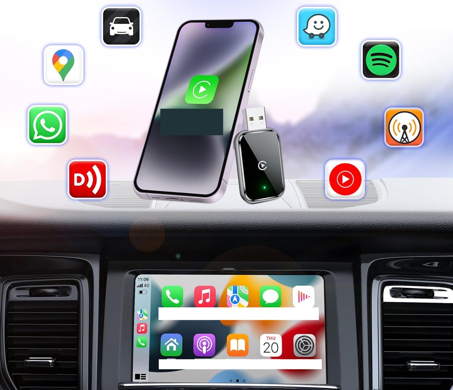 CarPlay AIZEO SYY03 bezprzewodowy adapter