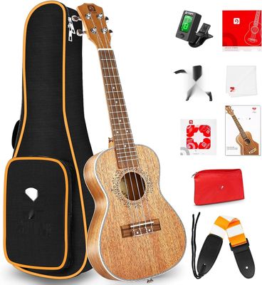 Vangoa Tenor Ukulele 26 cali z litego mahoniu Akustyczny zestaw