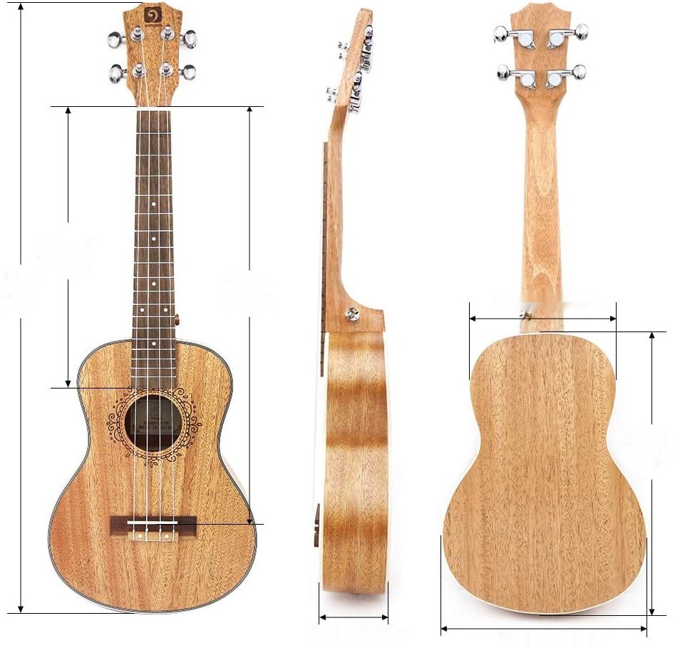 Vangoa Tenor Ukulele 26 cali z litego mahoniu Akustyczny zestaw