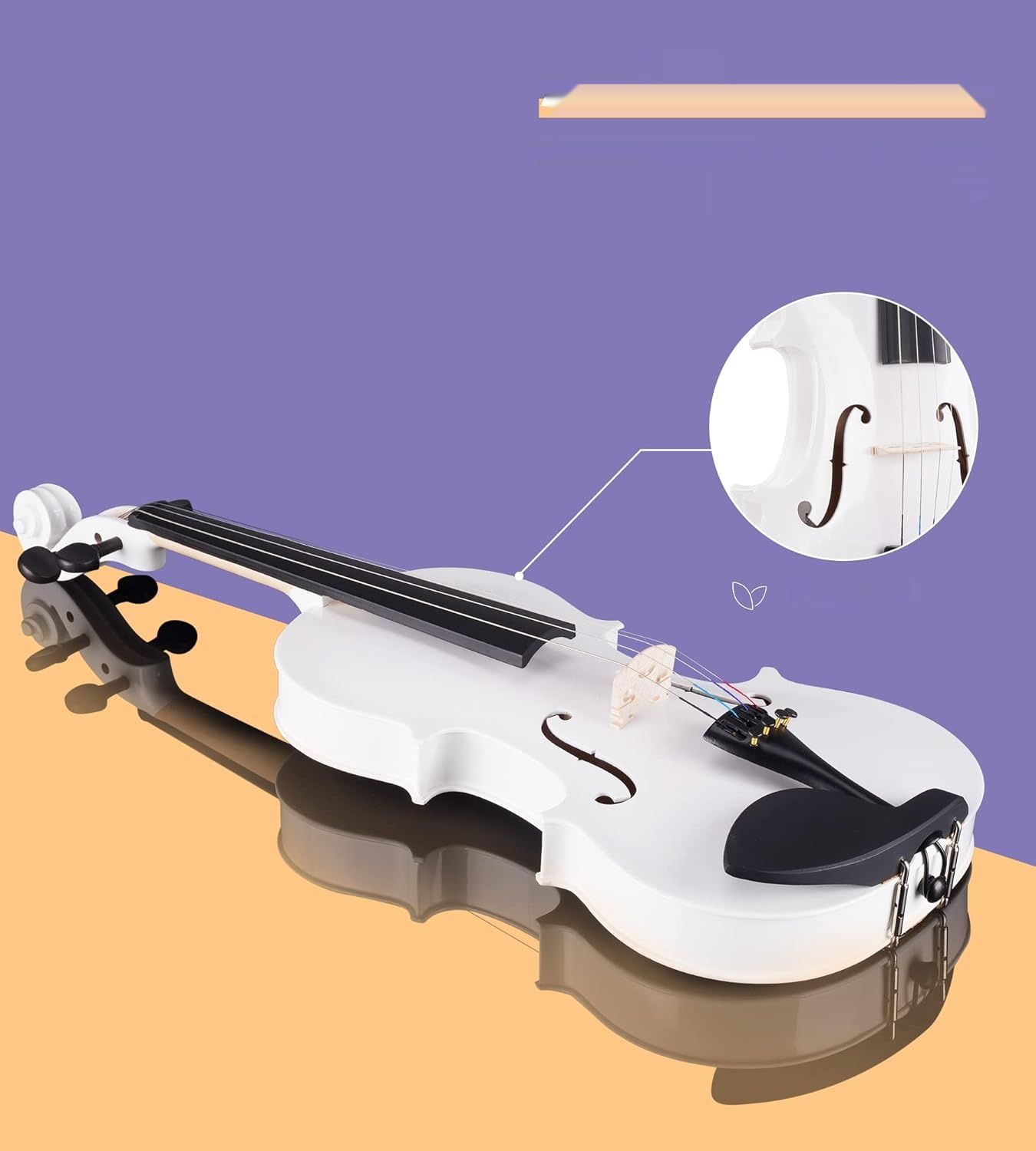 Vangoa 4/4 Skrzypce Concerto Violin z Futerałem, Biały