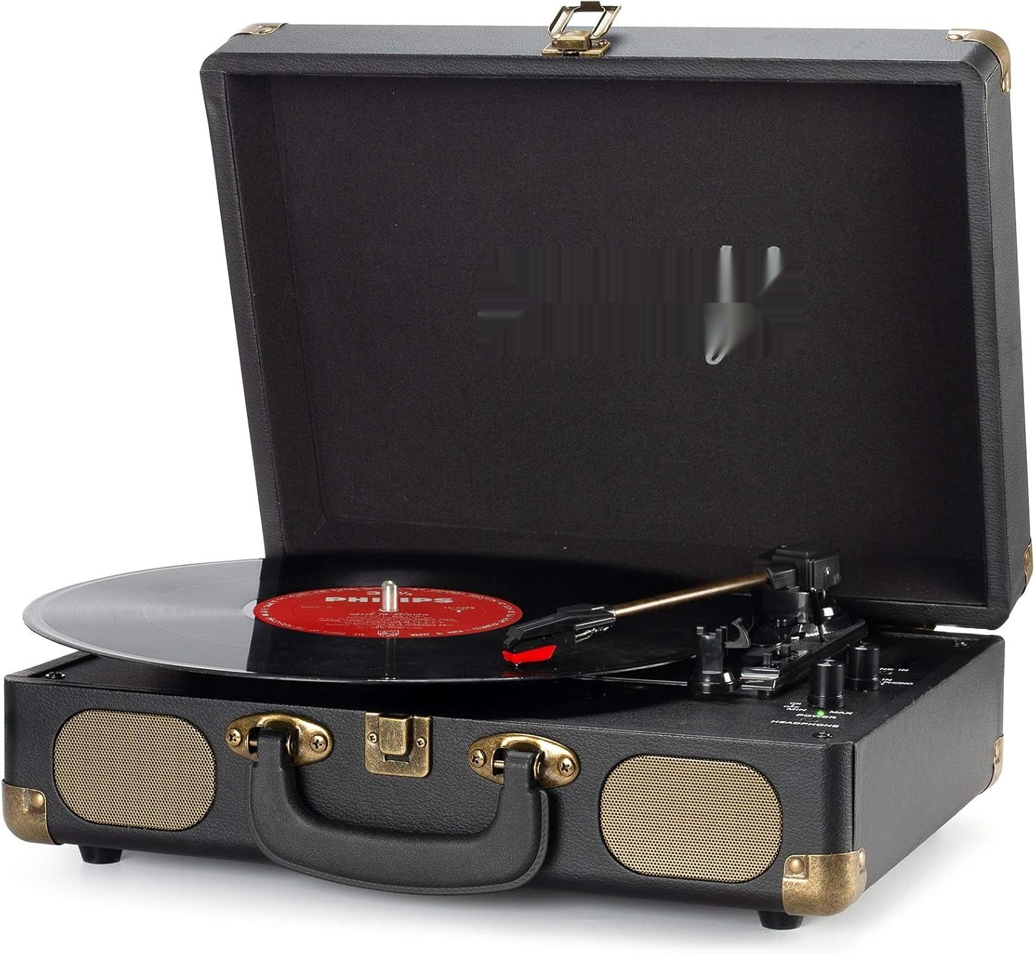 Winylowy gramofon 3-prędkościowy Bluetooth Przenośny Vintage gramofon