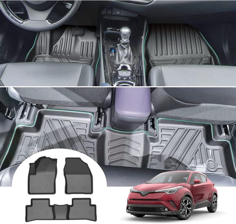 GAFAT Toyota C-HR 2016-2023 dywaniki gumowe TPE, wysoka krawędź
