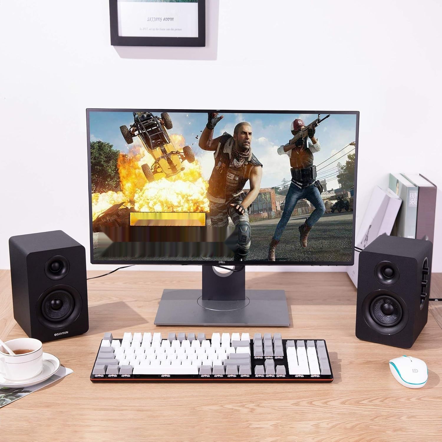 Sanyun SW208 3&quot; Aktywne Głośniki Bluetooth 5.0, 60W, DAC 24-Bit, Czarny