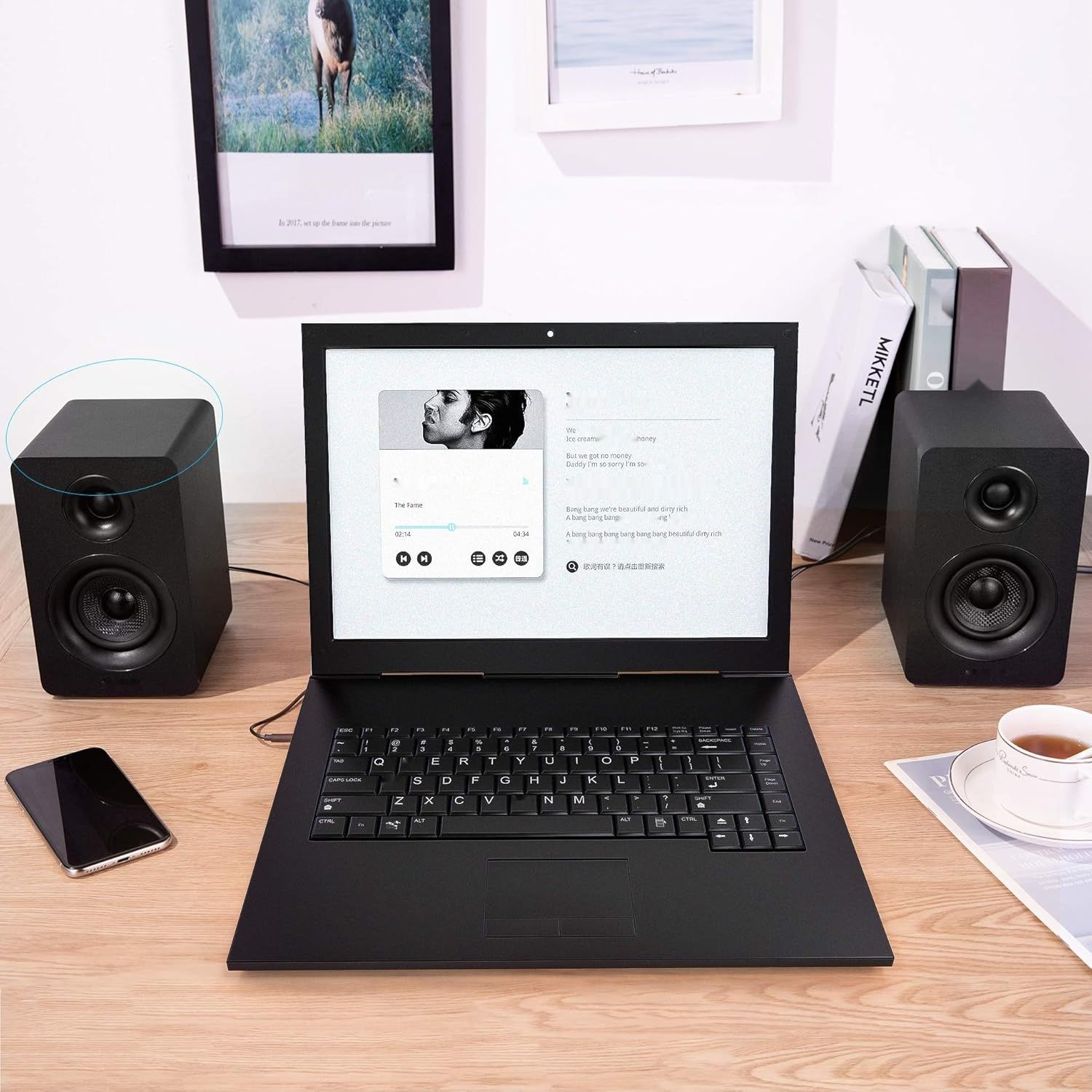 Sanyun SW208 3&quot; Aktywne Głośniki Bluetooth 5.0, 60W, DAC 24-Bit, Czarny