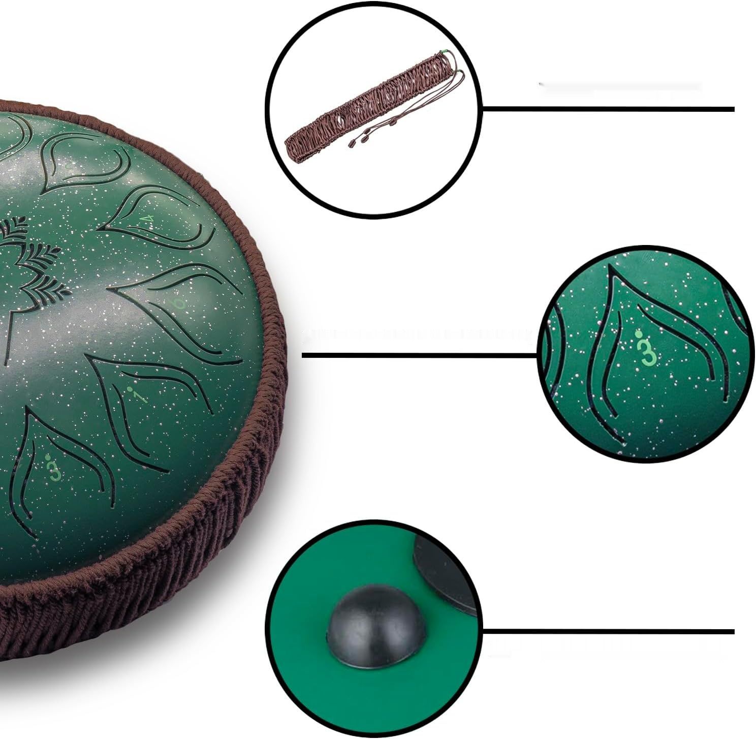 ORORA Bęben Zębowy 12 Calowy 13 Tonów - Handpan