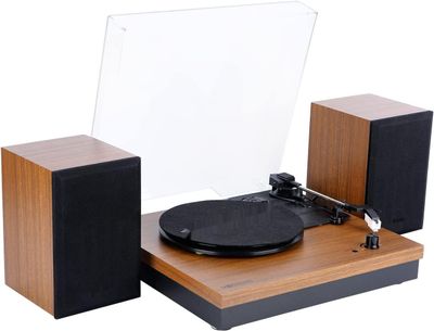 Vosterio Gramofon Winylowy 3 prędkości, Bluetooth, głośnik 2x15W RMS