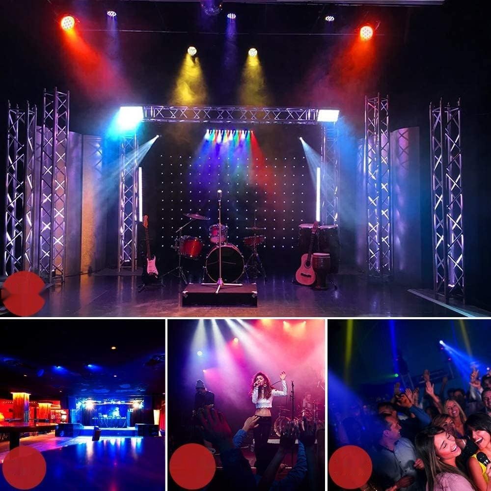 U`King Zestaw 10 Reflektorów LED Par, 36 LED RGB, z Pilotem, Ruchoma Głowica