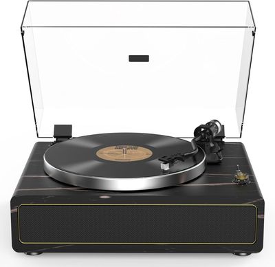 Gramofon Winylowy z Bluetooth, automatyczne zatrzymanie, 33/45 rpm.