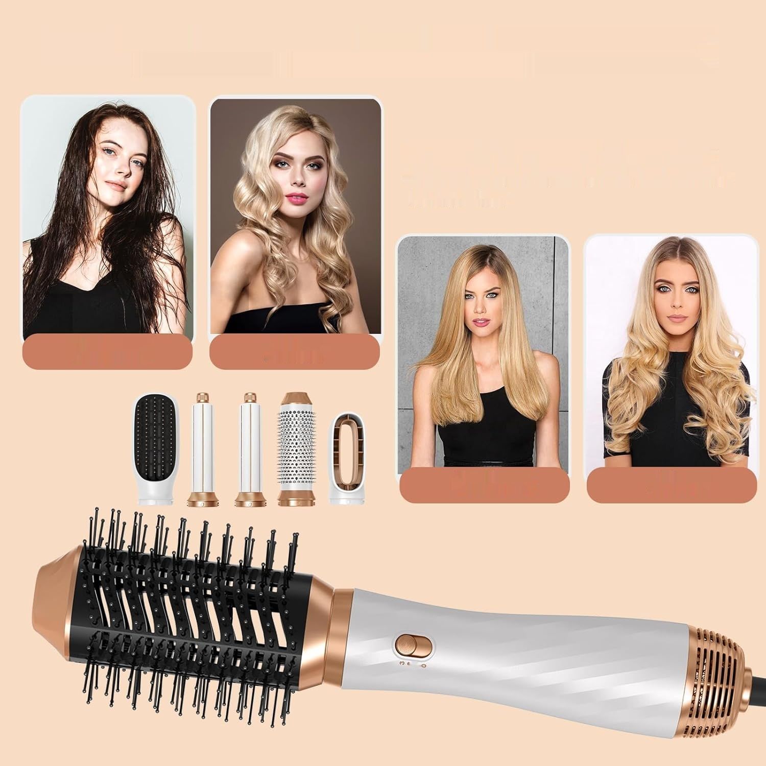 Hot Air Styler UKLISS 6-w-1, Gorący Szczotka Suszarka, Negatywny Jonowy