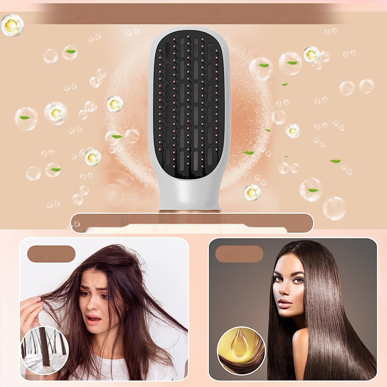 UKLISS 6 w 1 Stylizator do Włosów, Suszarka 1000 W z Okrągłą Szczotką